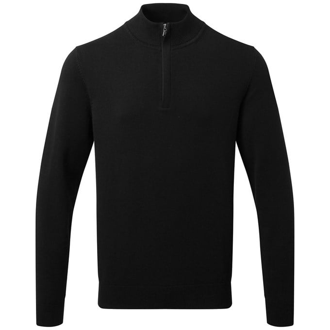 Asquith & Fox Men's Cotton Blend ¼ Zip Sweater AQ048