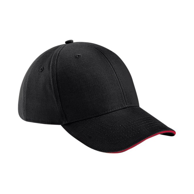 Athleisure 6-panel cap Black/ Classic Red