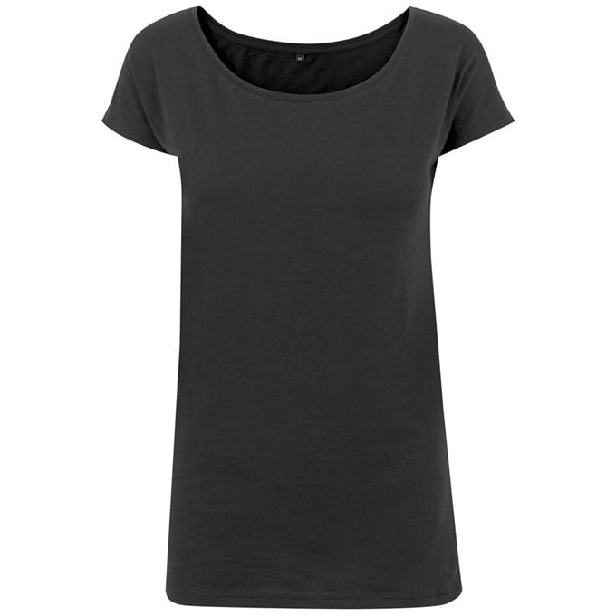 Build Your Brand Women's Wide Neck T-Shirt BY039