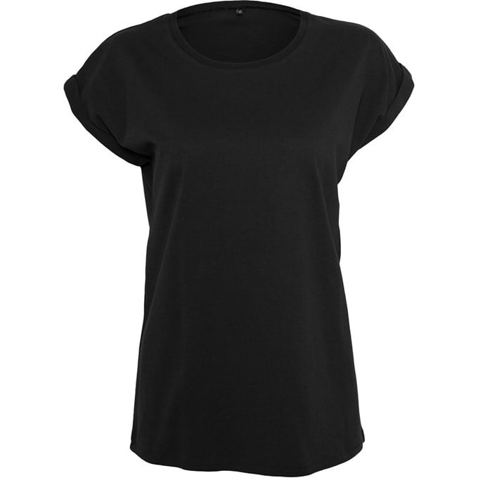 Build Your Brand Women's organic extended shoulder tee BY138