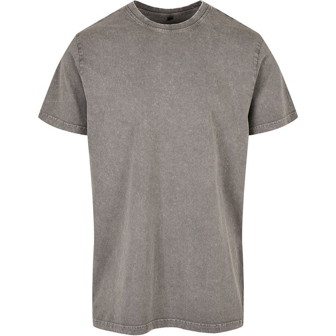 Build Your Brand Men's Acid washed round neck tee BY190