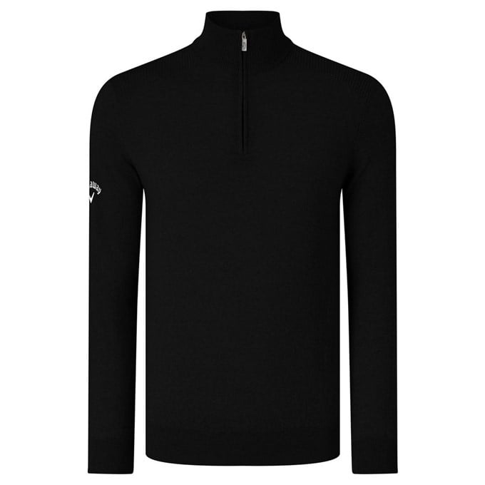 Callaway Men's Ribbed 1/4 Zip Merino Golf Sweater CW075