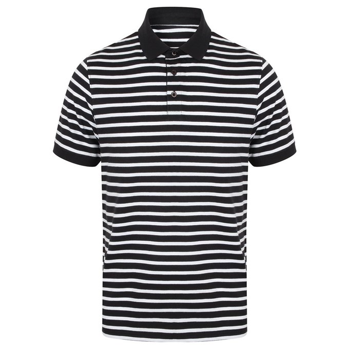 Striped Jersey polo shirt FR230NYWH2XL Navy/   White