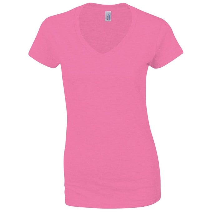 Softstyle® women's v-neck t-shirt Azalea