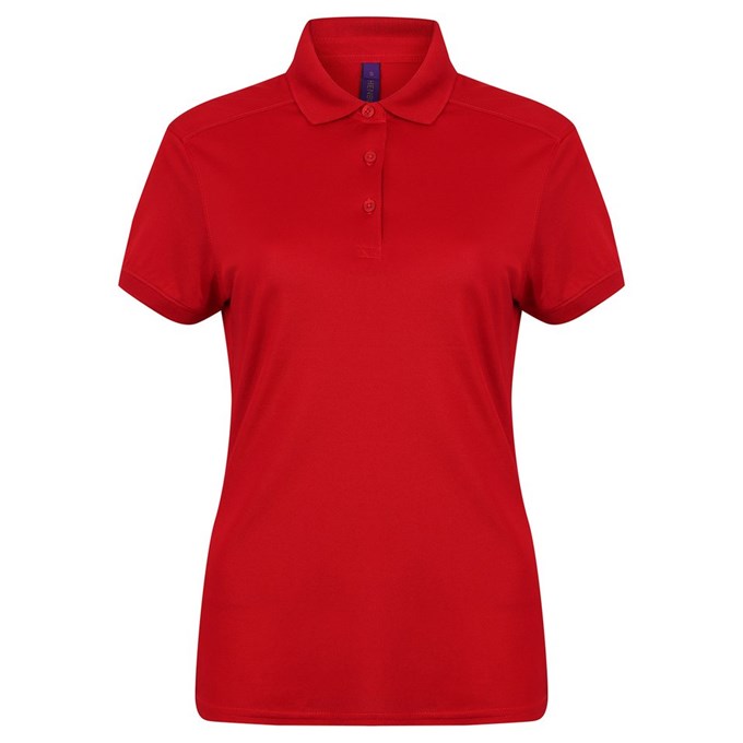 Women's stretch polo shirt with wicking finish (slim fit) HB461REDD2XL Red