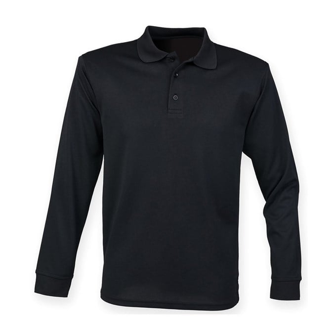 Long sleeve Coolplus® polo shirt Black