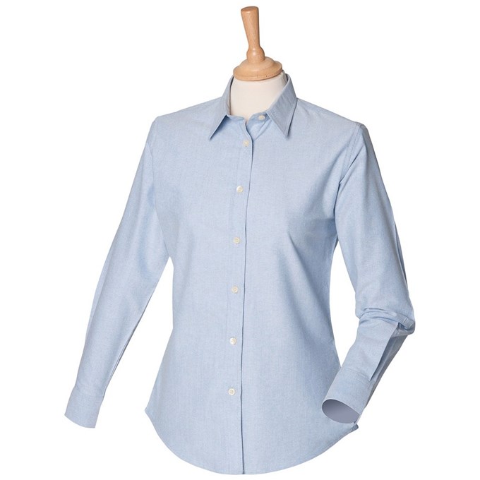 Women's classic long sleeved Oxford shirt Blue