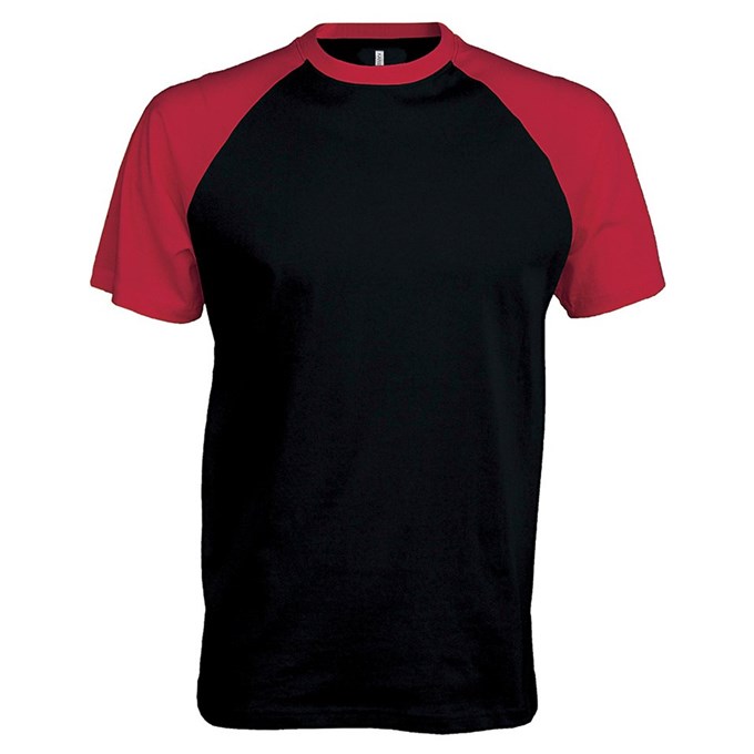 Baseball contrast t-shirt Black/ Red