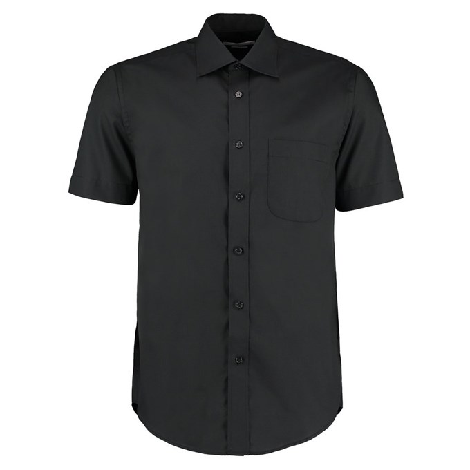 Business shirt short sleeved Black
