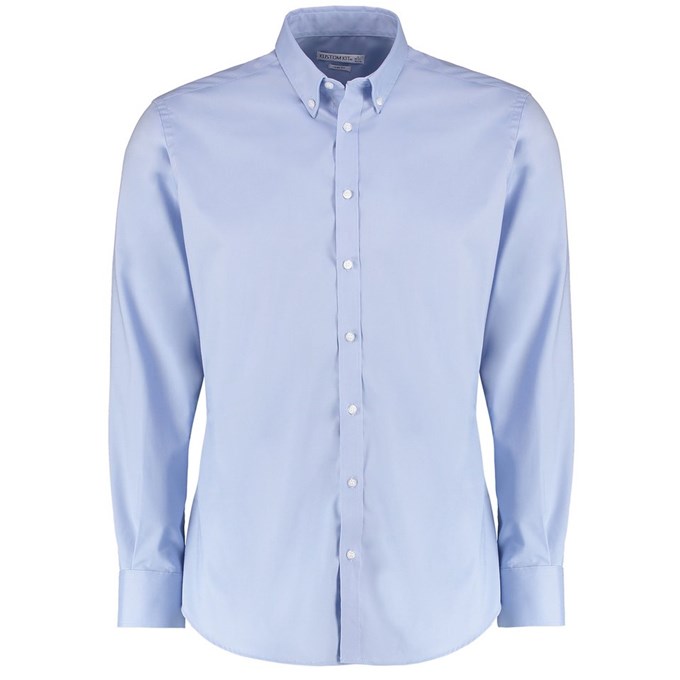 Kustom Kit Men's Slim Fit Long Sleeve Stretch Oxford Shirt KK182