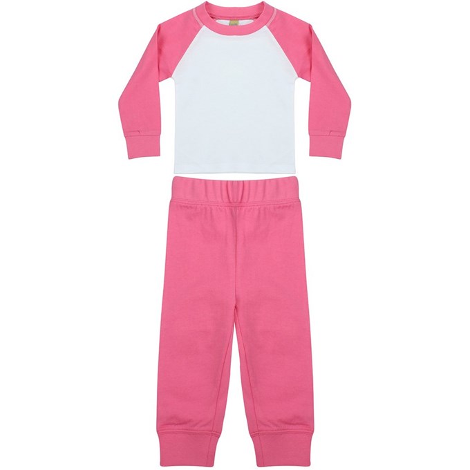 Children's pyjamas LW71T Candyfloss Pink/White