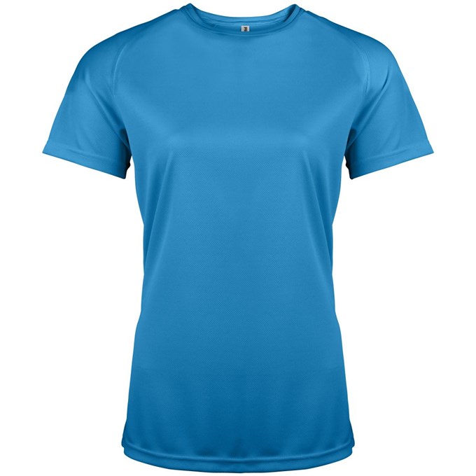 Women's short sleeve sports t-shirt Aqua Blue