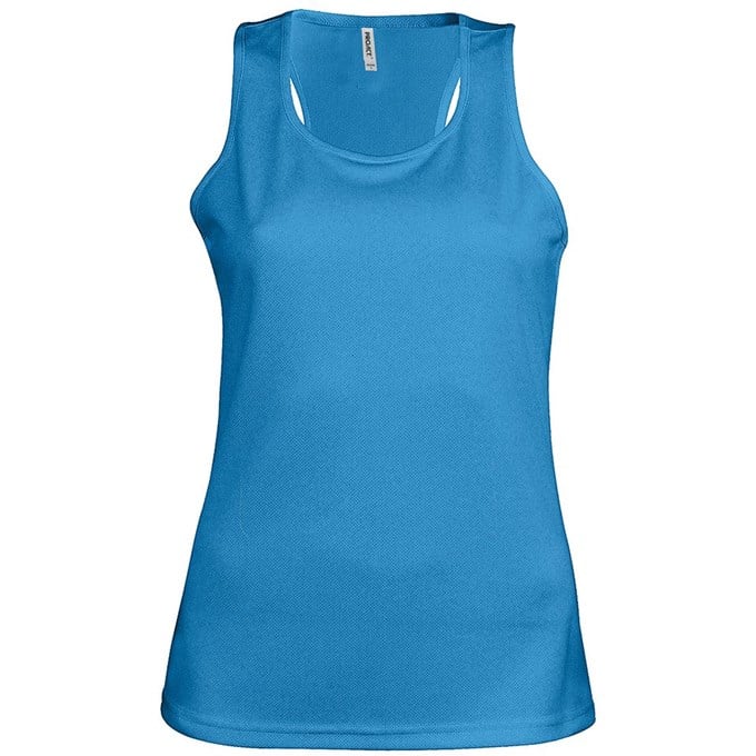 Women's sports vest Aqua Blue