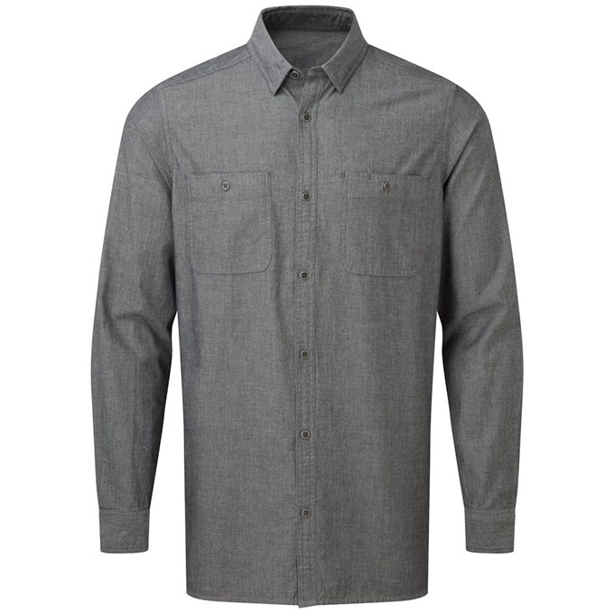 Men’s Chambray shirt, organic and Fairtrade certified PR247 Grey Denim