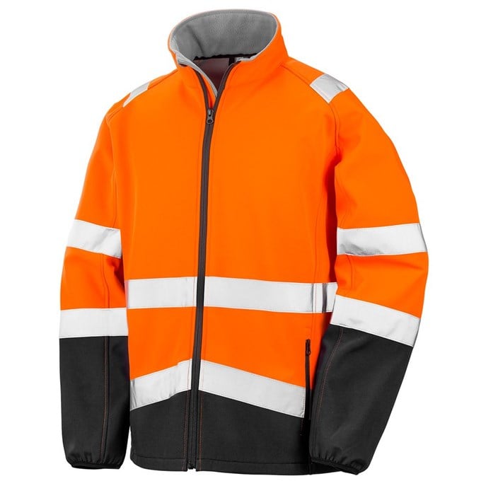 Printable safety softshell jacket R450XFOBK2XL Fluorescent Orange/   Black