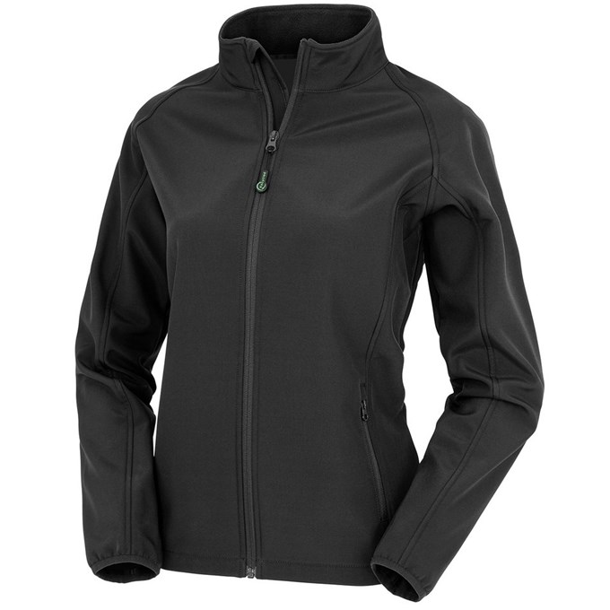 Women's recycled 2-layer printable softshell jacket R901F Black