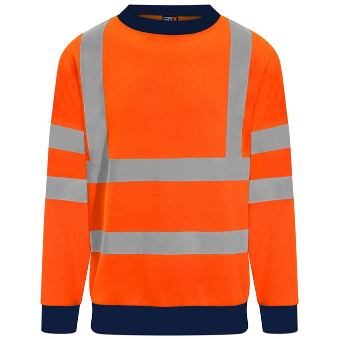 High visibility sweatshirt RX730HONY2XL HV Orange/ Navy