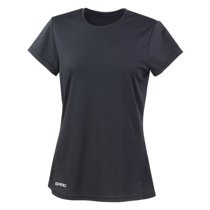 Women's Spiro quick-dry short sleeve t-shirt Black