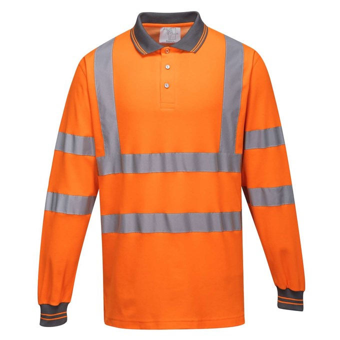 Portwest - Long Sleeved Cotton Comfort Polo Orange S271 S271