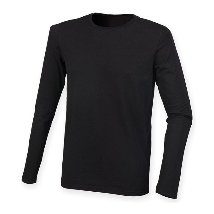 Feel good long sleeved stretch t-shirt Black
