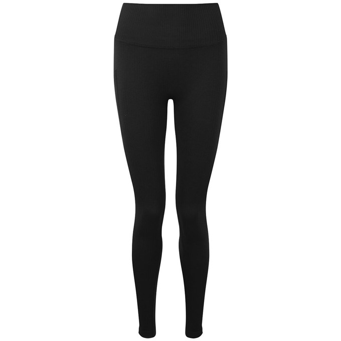 Women's TriDri® ribbed seamless 3D fit multi-sport leggings TR211 Black