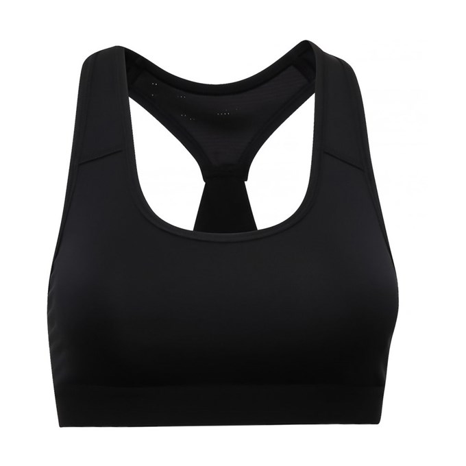 Women's TriDri® performance sports bra (medium impact) TR920BKSOL Black (Solid)