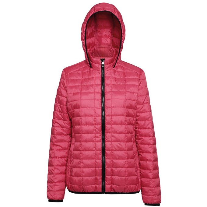Women's honeycomb hooded jacket Red