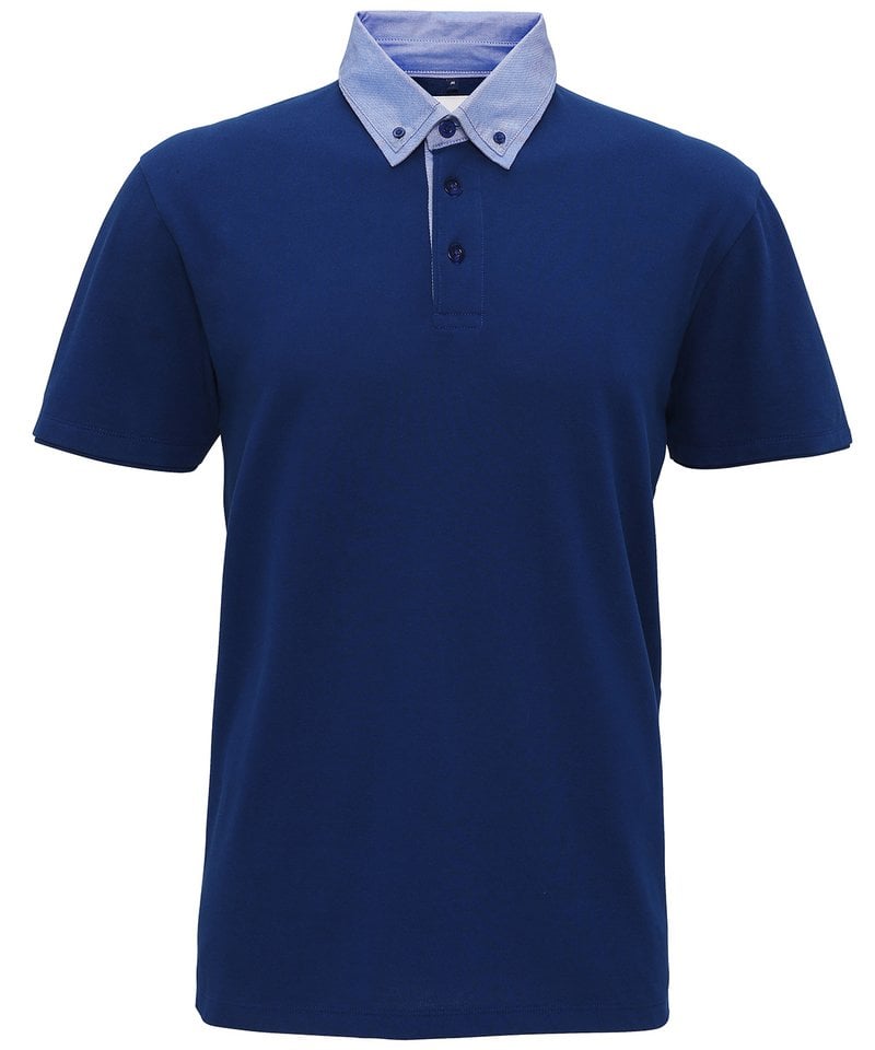 Asquith & Fox Men's Chambray Button-Down Collar Polo Shirt
