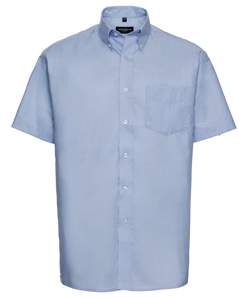 Russell Collection Men's Easycare Short Sleeved Oxford Shirt