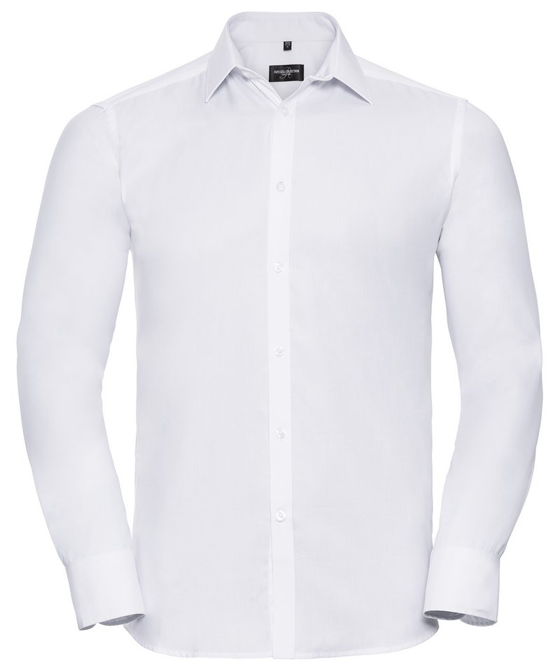 Russell Collection Men's Herringbone Long Sleeve Shirt J962M