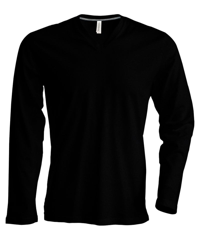Kariban Men's Long Sleeve V-Neck T-Shirt KB358