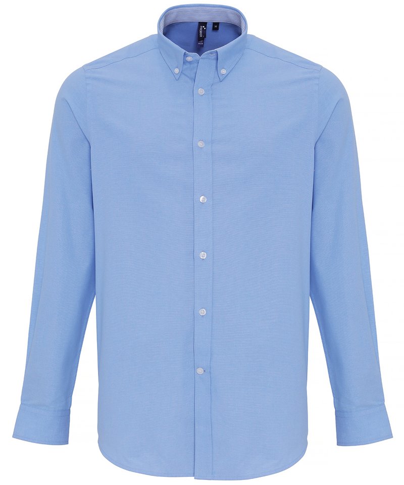 Premier Men's Cotton-Rich Oxford Striped Shirt