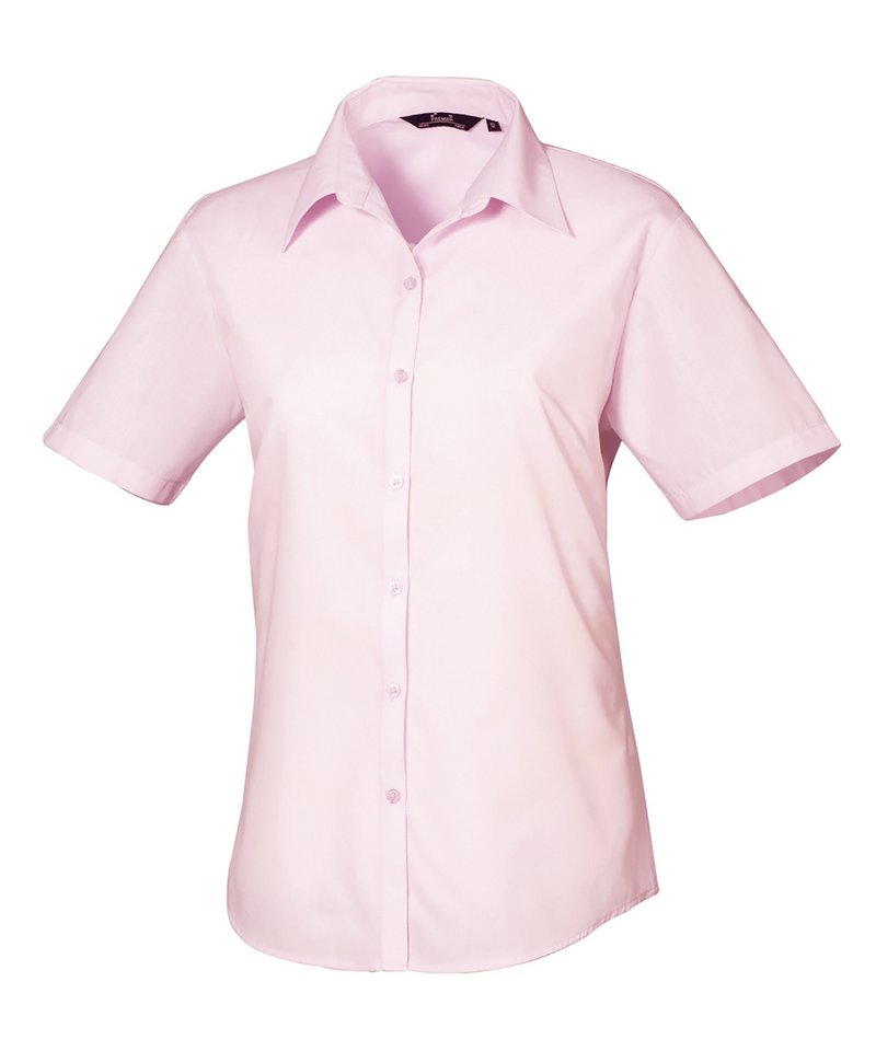 Premier Women's Poplin Fabric Short Sleeved Shirt