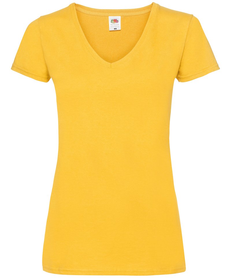 Fruit of the Loom Women's Lady-Fit Valueweight V-Neck T-Shirt SS047