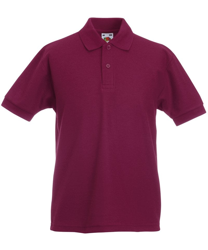 Fruit of the Loom Children's 60 Degree Wash Pique Polo Shirt SS417