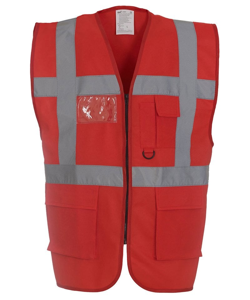 Men's Safety Workwear Yoko Hi-Vis Multi Functional Executive Waistcoat HVW801 